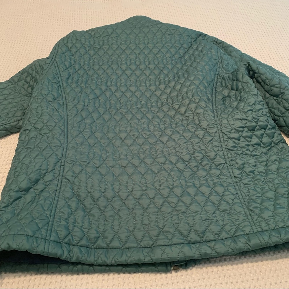 Lands End Quilted Puffer Packable Jacket in Teal Large Petite - Picture 6 of 14